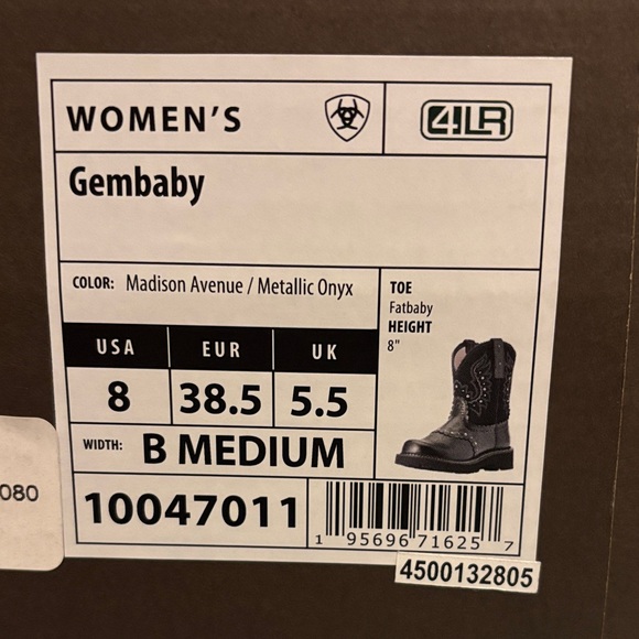 Ariat Black Leather Cowboy Boots - Picture 5 of 6